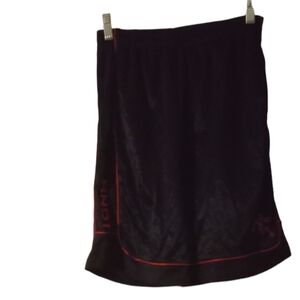∆-AND1 Black Basketball Shorts W/ Red Logo & Piping Chicago Bulls Hue- SZ: XL